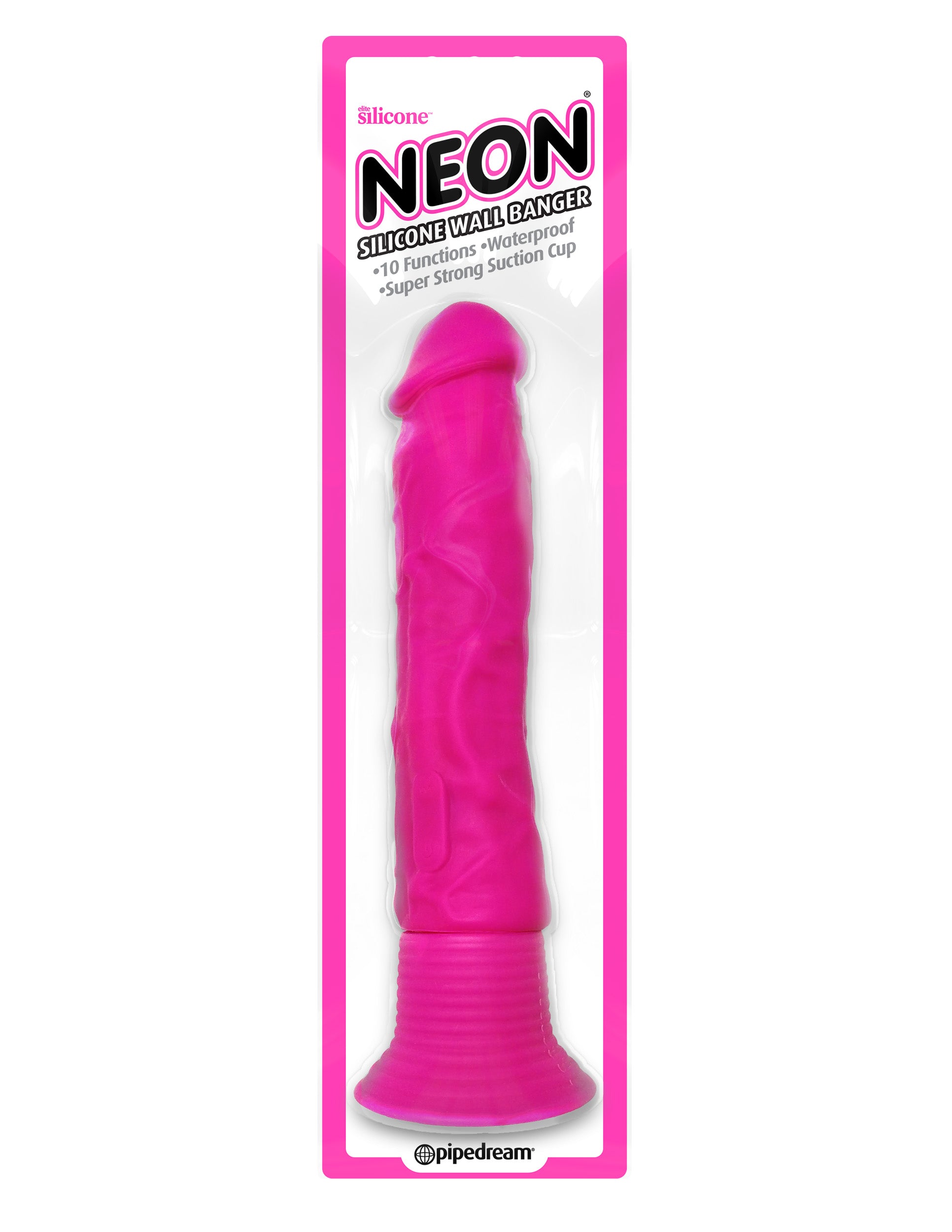 Neon Silicone Wall Banger Vibrator Pink