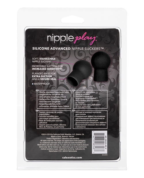 Nipple Play Silicone Advanced Nipple Suckers -  Black