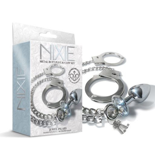 Nixie Metal Plug & Cuff Set Silver Small