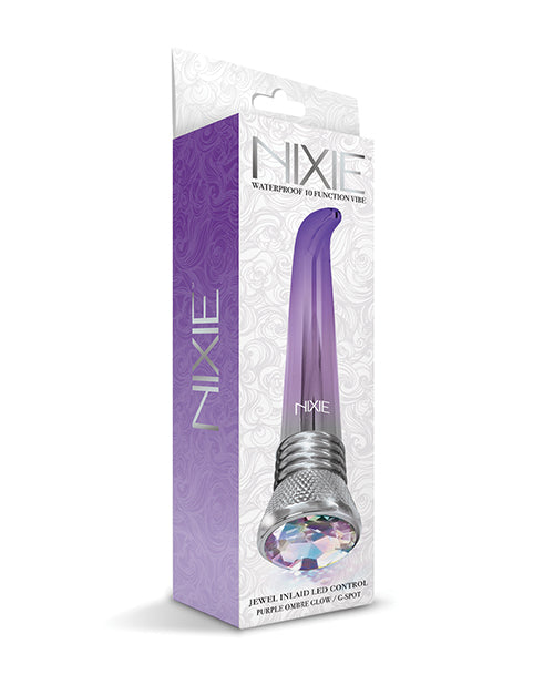 Nixie Waterproof G-spot Vibrator  - 10 Function Purple Ombre Glow