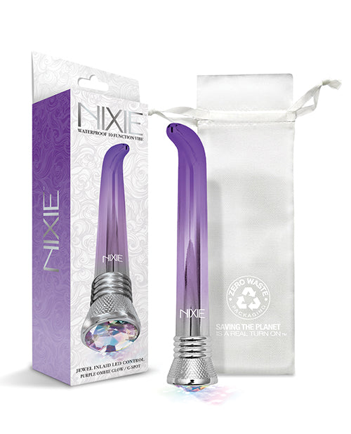 Nixie Waterproof G-spot Vibrator  - 10 Function Purple Ombre Glow