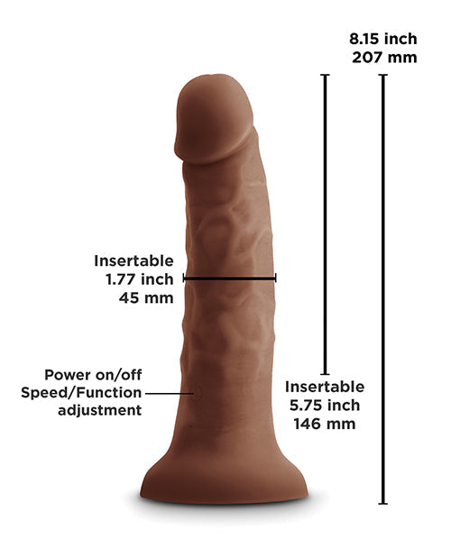 NS Novelties 7" Purple Realistic Vibrating Dong