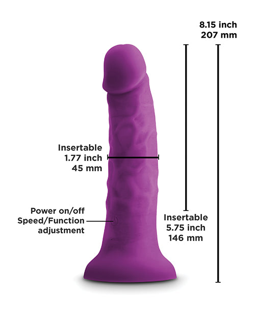 NS Novelties 7" Purple Realistic Vibrating Dong