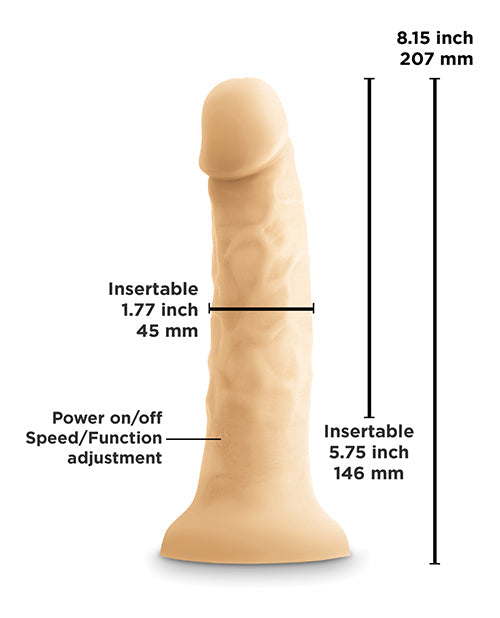 NS Novelties 7" Purple Realistic Vibrating Dong