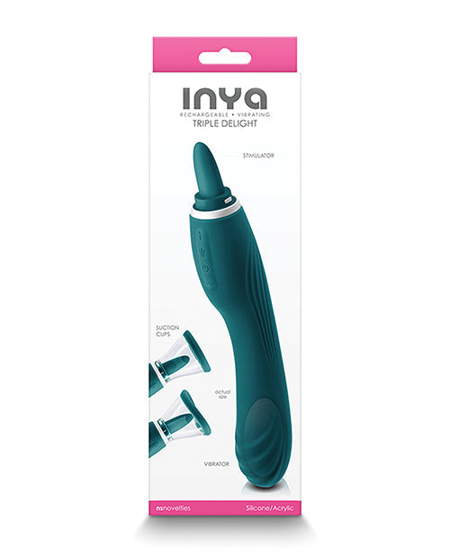 NS Novelties Triple Delight Clitoral Stimulator Dark Teal