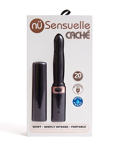 Nu Sensuelle Cache 20 Functions Covered Lipstick Vibrator Black
