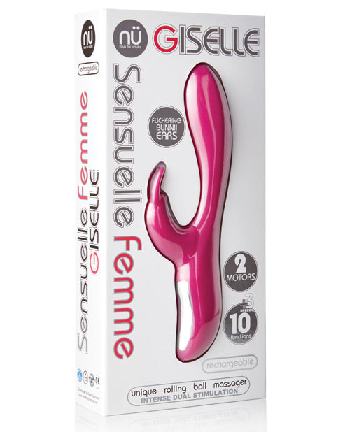 Nu Sensuelle Giselle Rechargeable Rabbit Vibrator - Magenta