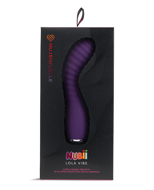 Nu Sensuelle Lola Nubii Flexible Warming Vibrator Purple