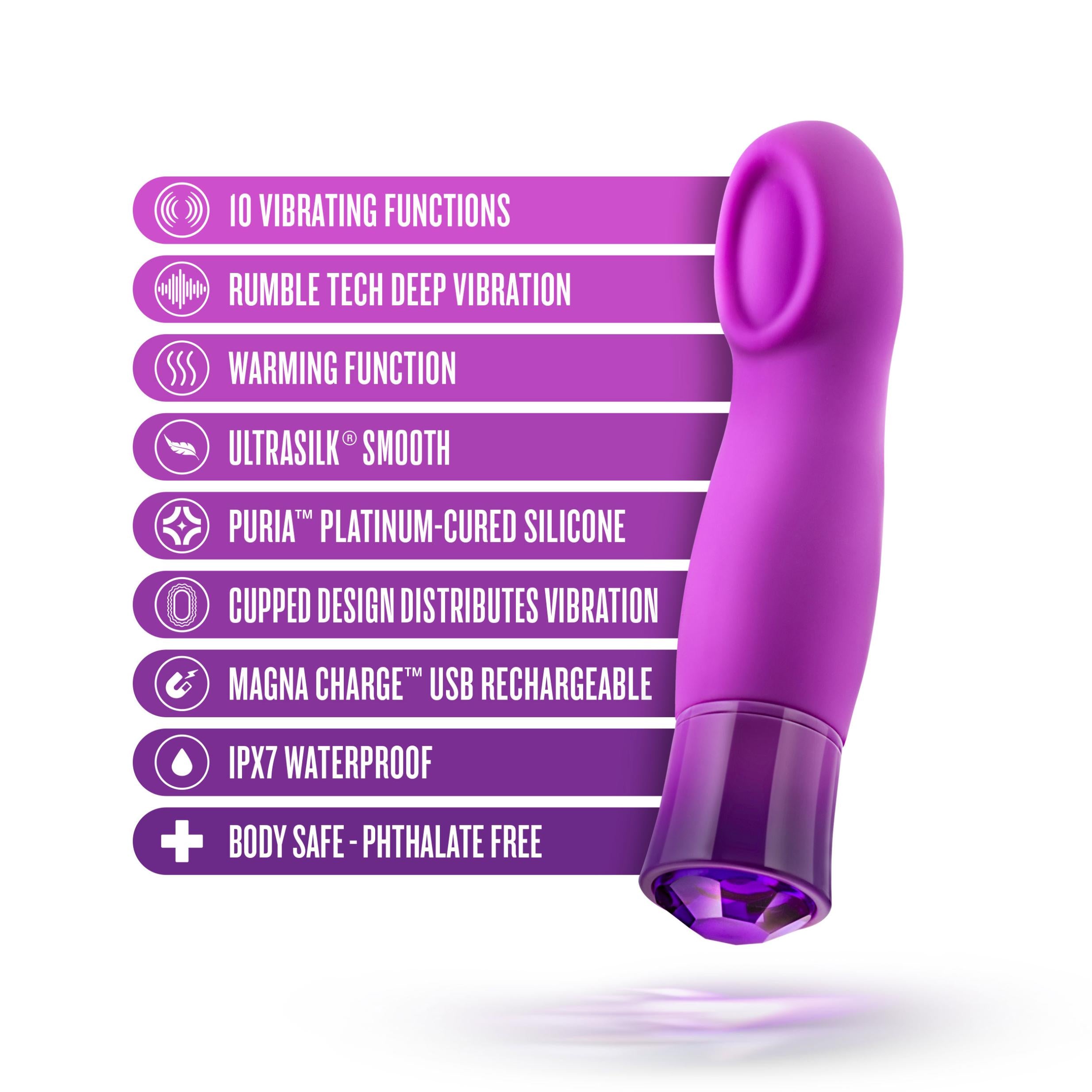 Oh My Gem Charm Amethyst Vibrator by Blush Novelties