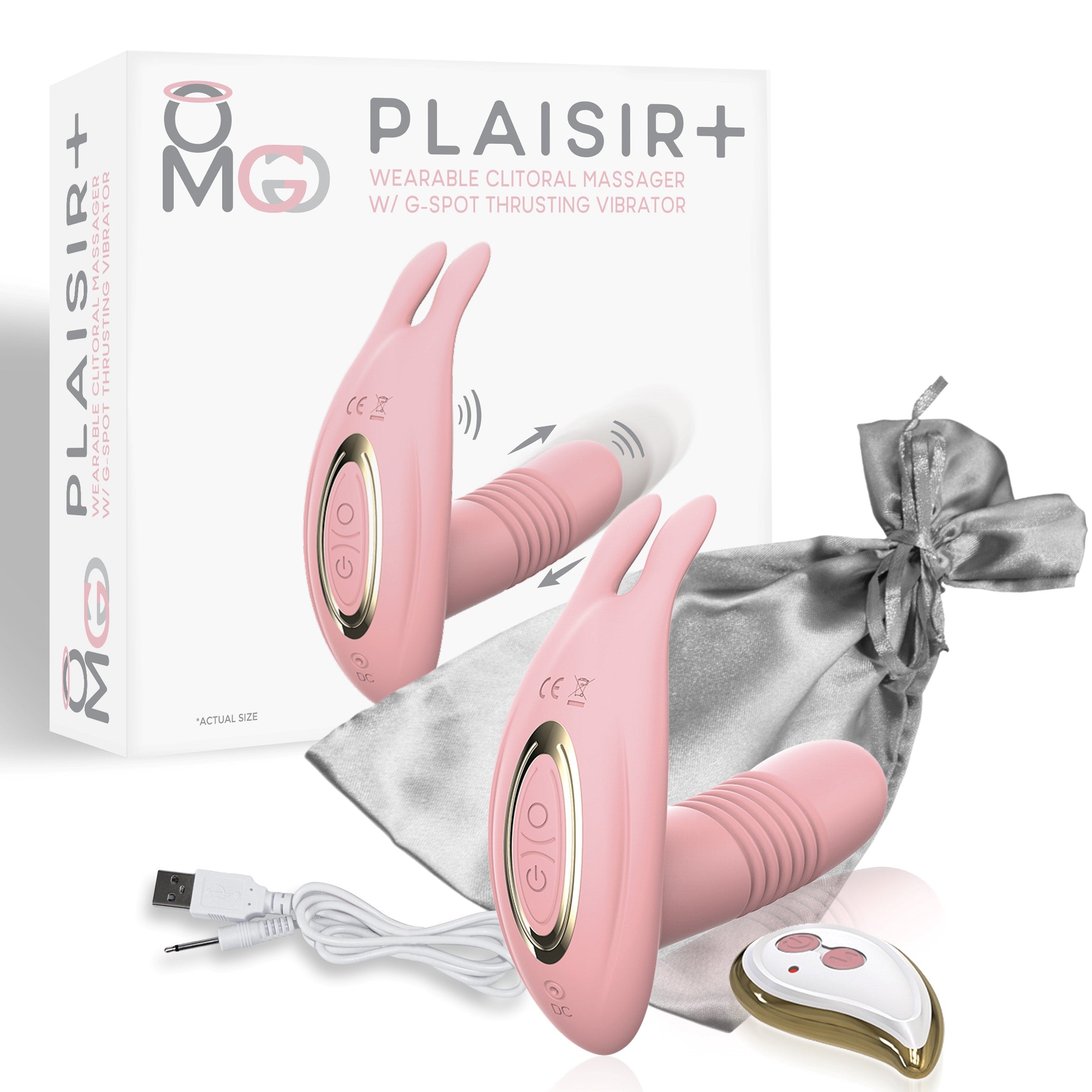 Omg G-Spot Vibrator Vibrating Thruster Pastel Pink