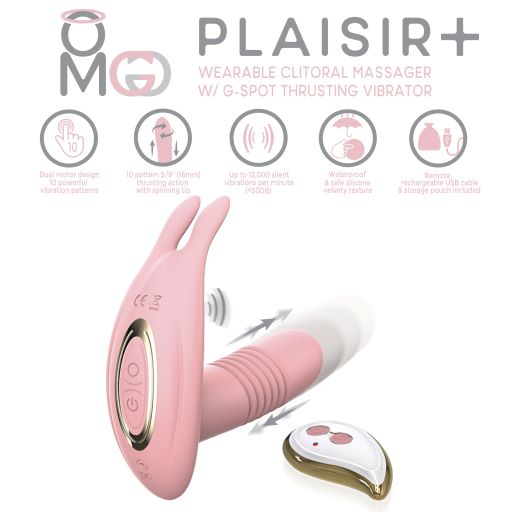 Omg G-Spot Vibrator Vibrating Thruster Pastel Pink