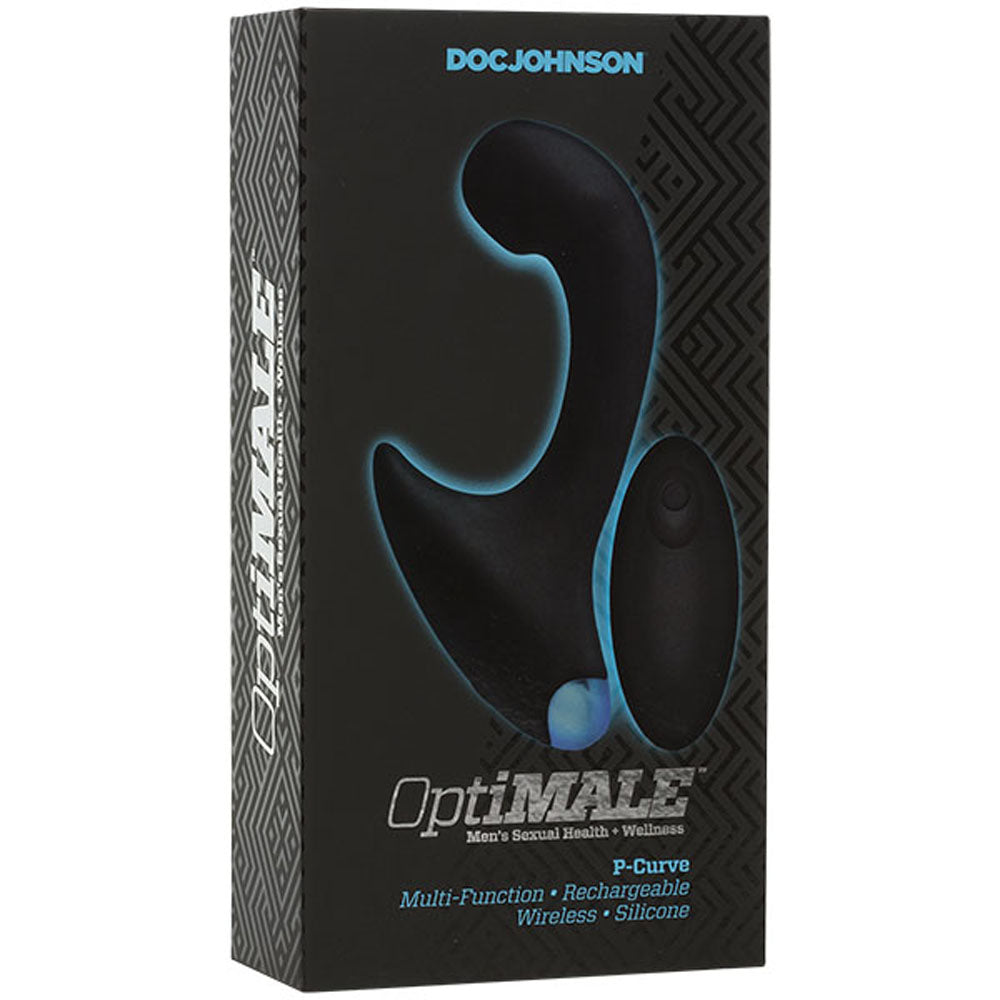 Optimale Vibrating P Massager W/wireless Remote - Black