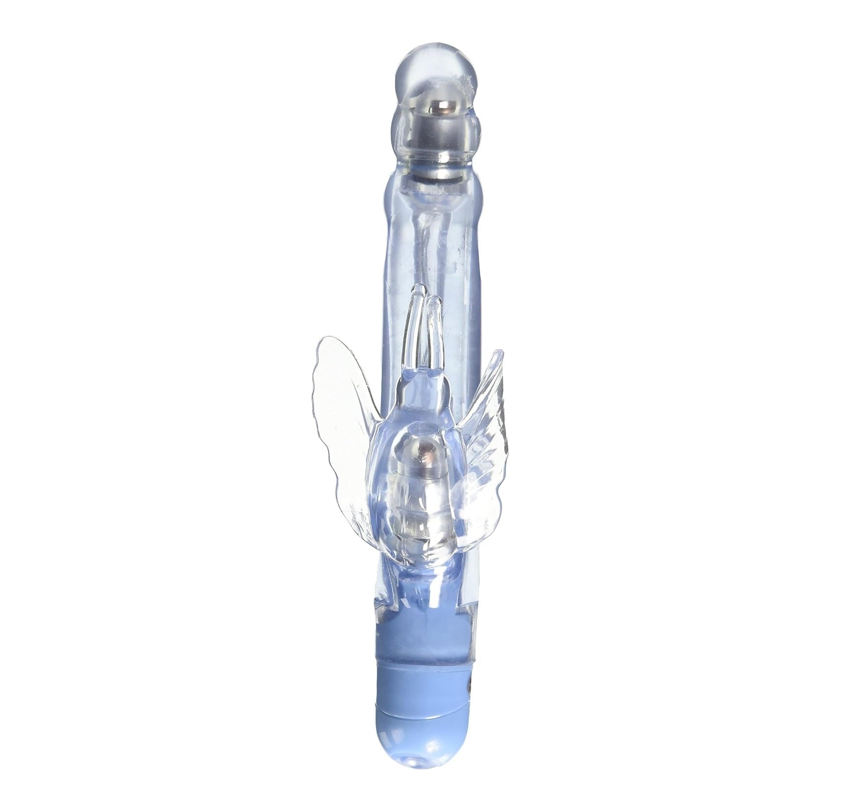 Orgasmic Gel Light Up Sensuous Butterfly Clit Stimulating Rabbit Vibrator - Blue