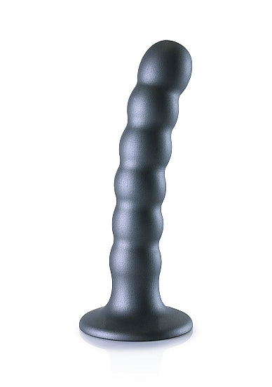 Ouch! Beaded Silicone G-Spot Dildo 5 In Gunmetal