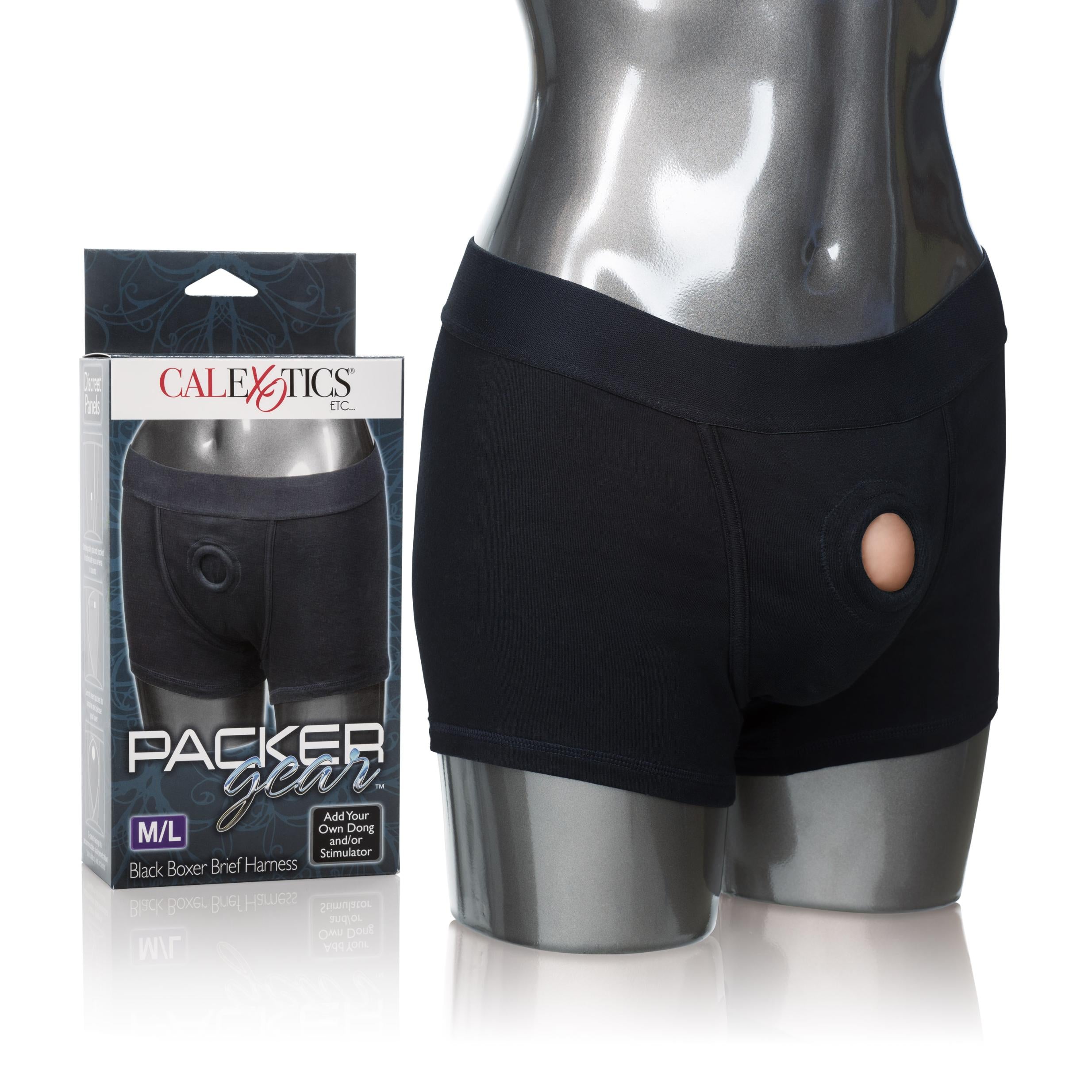 Packer Gear Boxer Brief Harness - - Black