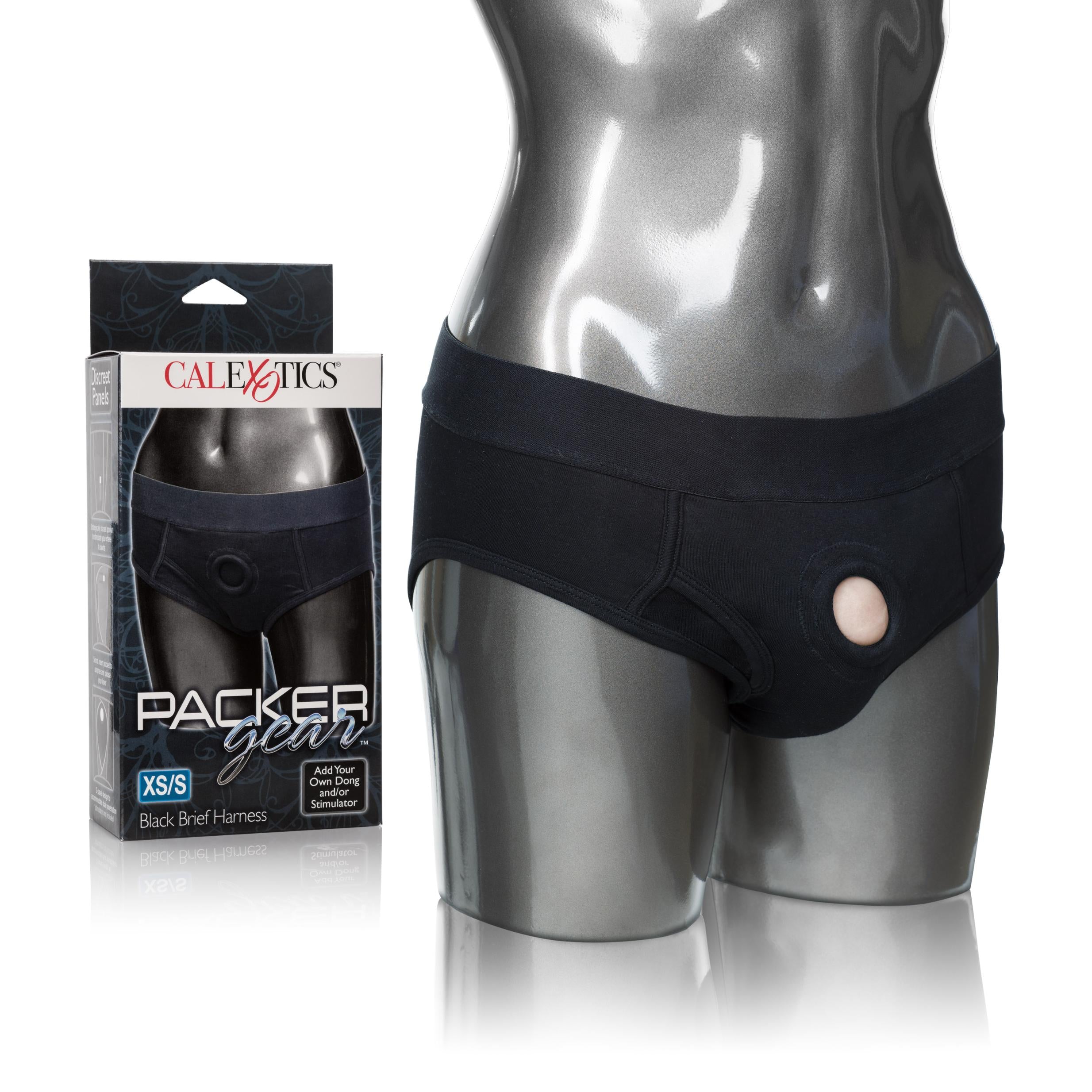 Packer Gear Brief Harness - - Black Extra Small/small