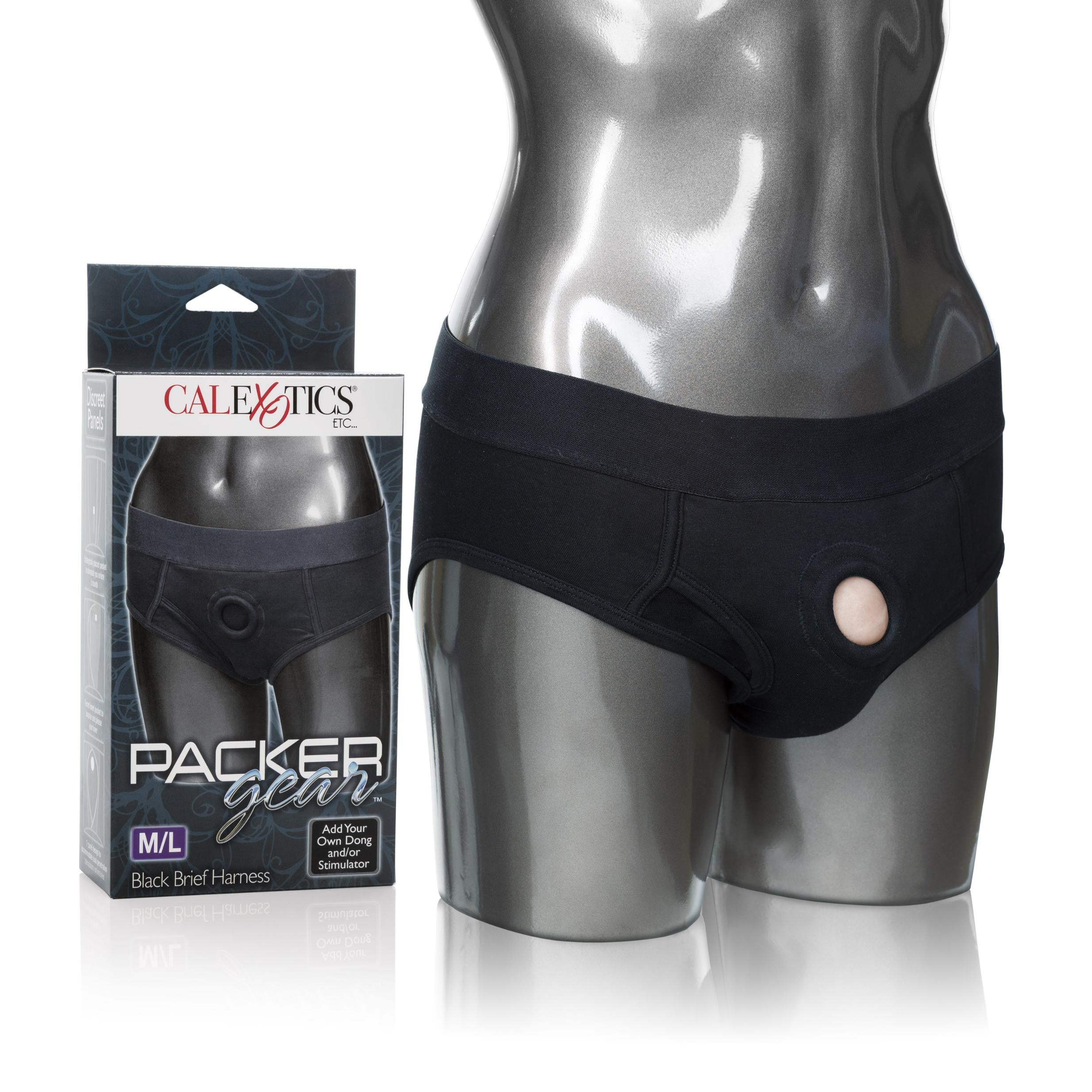 Packer Gear Brief Harness - - Black Medium/large