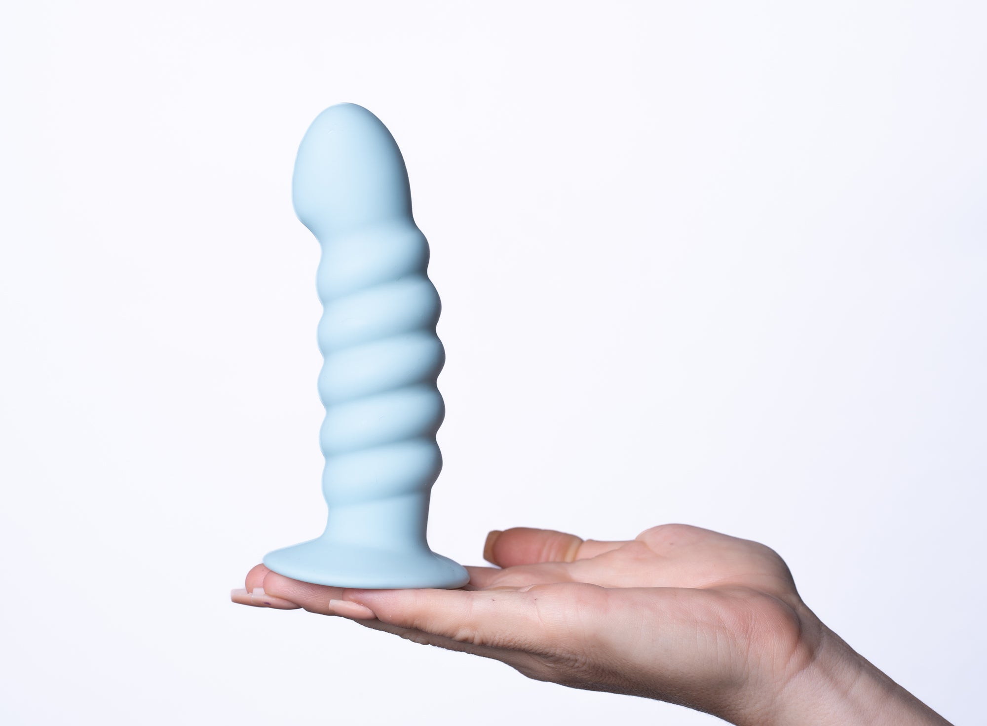 Paris Silicone Ribbed Dong in Blue