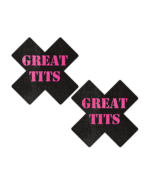 Pastease Great Tits Cross - Black/pink O/s