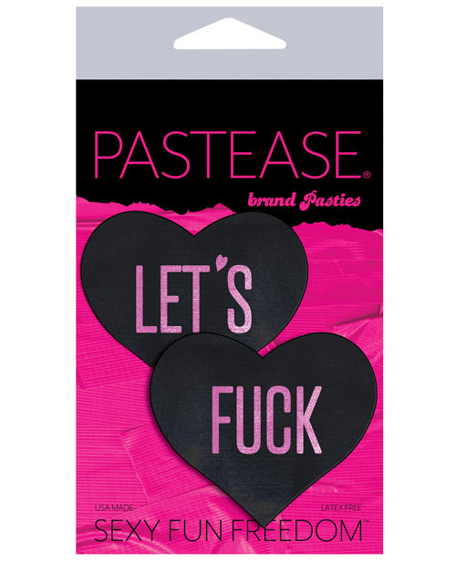 Pastease Let's Fuck Hearts - Black O/s