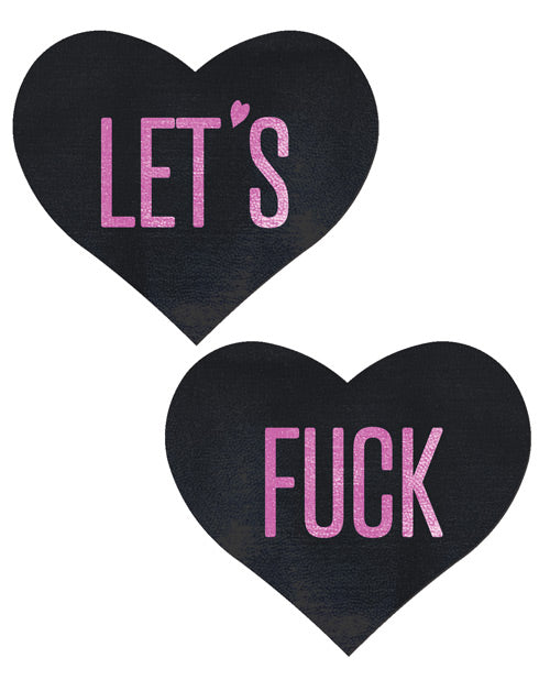 Pastease Let's Fuck Hearts - Black O/s