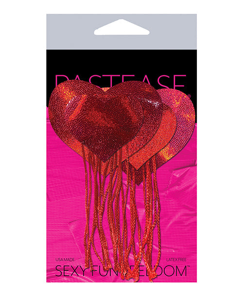 Pastease Red Holographic Heart W/ Tassel Fringe