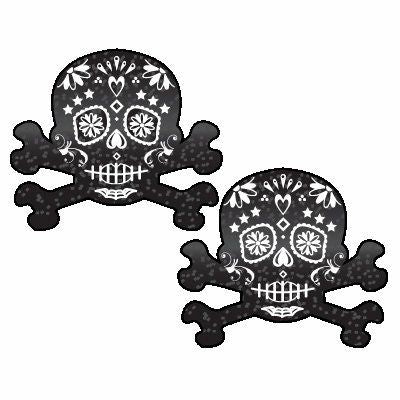 Pastease Skull Black Glitter Candy