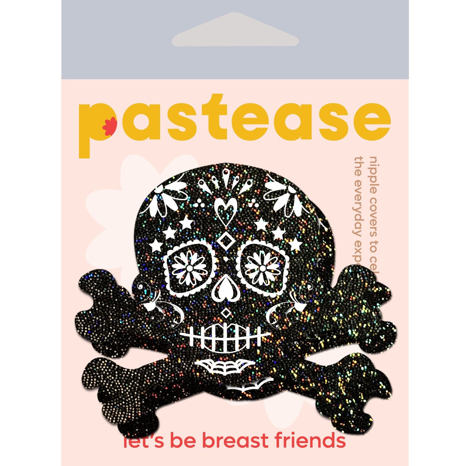 Pastease Skull Black Glitter Candy