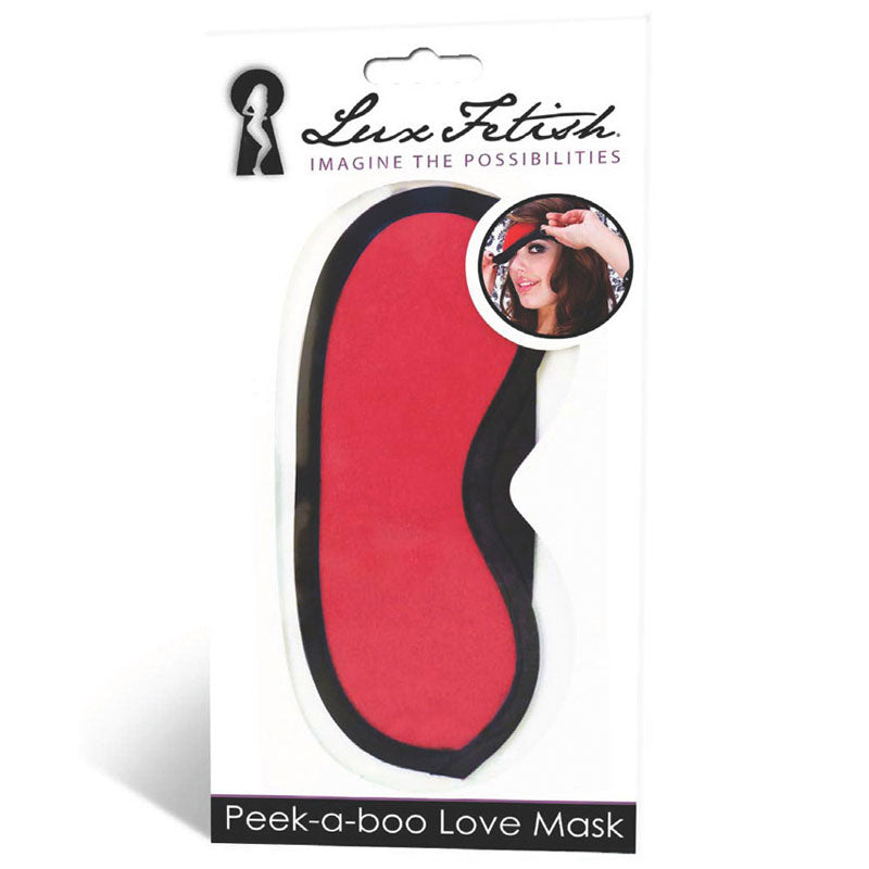 Peek-a-Boo Love Mask Red