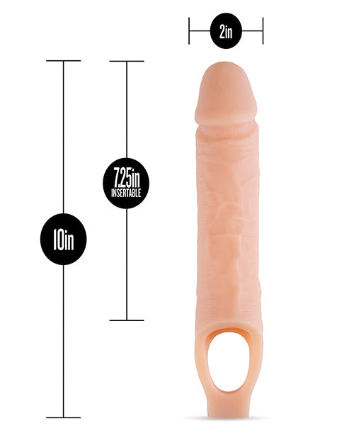 Performance Plus - 9 Inch Silicone Cock Sheath  Penis Extender - Vanilla