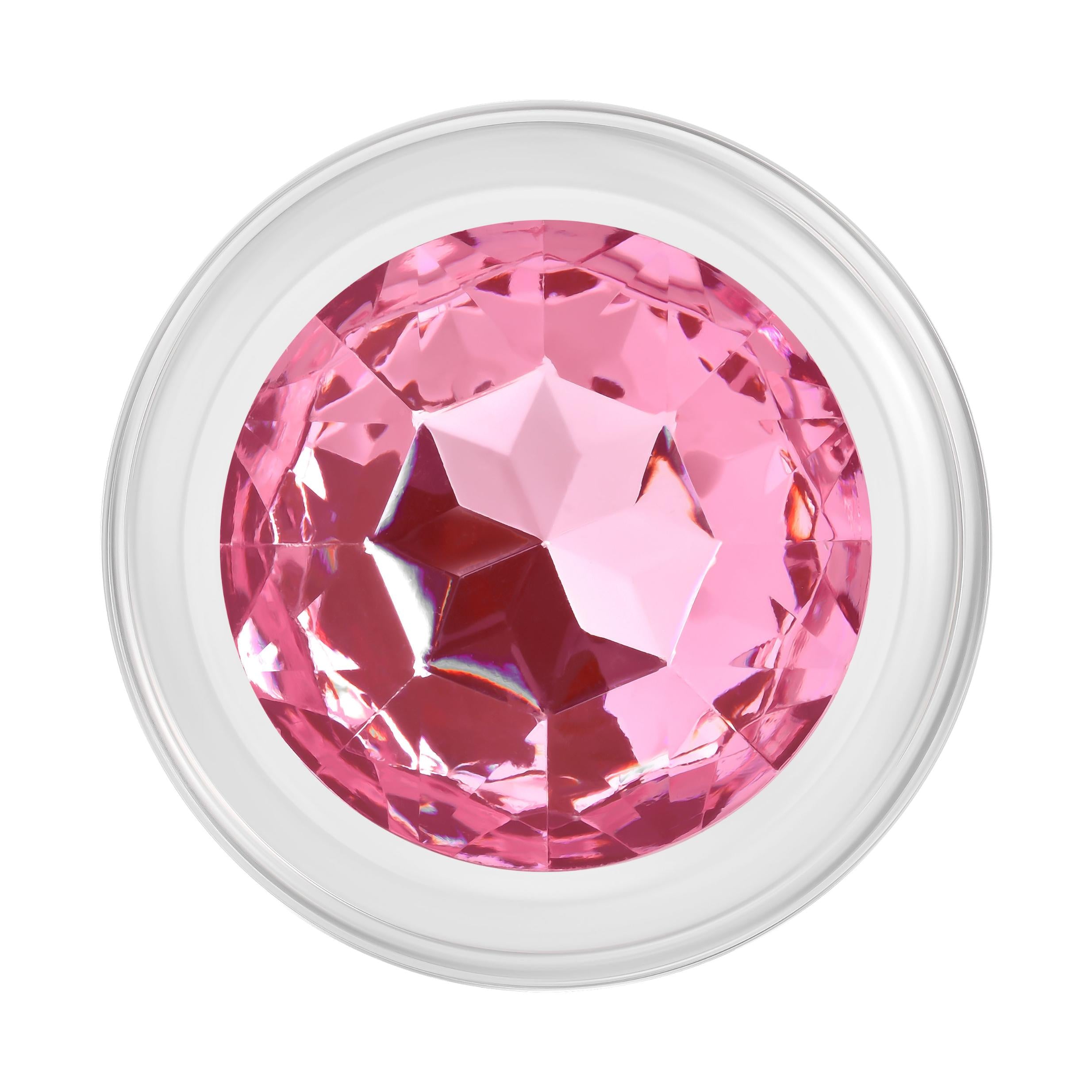 Pink Gem Glass Plug - Pink