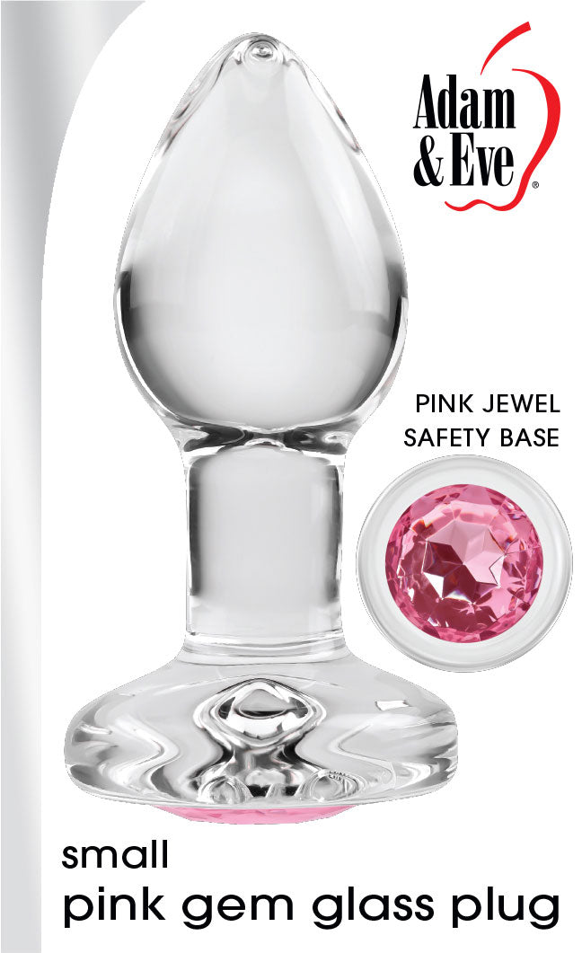 Pink Gem Glass Plug - Pink Small