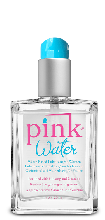 Pink Water 4 Oz Glass Bottle W/ Pump