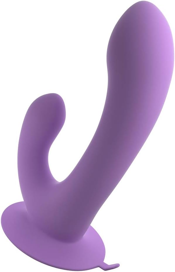 Pipedream Fantasy For Her Duo Pleasure Wallbang-Her Rechargeable Silicone Dual Stimulator With Suction Cup - Purple