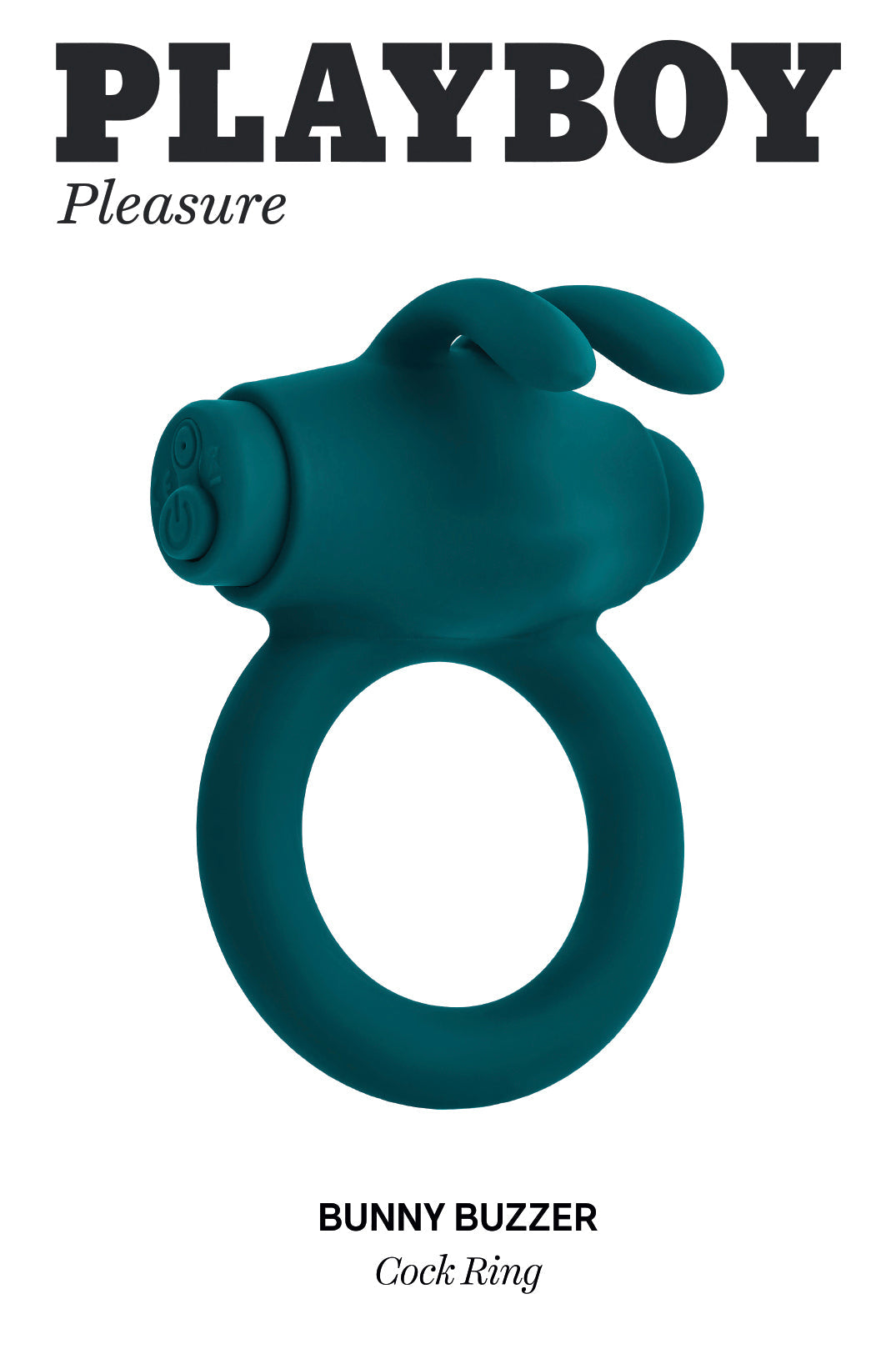 Playboy Pleasure Bunny Buzzer Cock Ring - Deep Teal