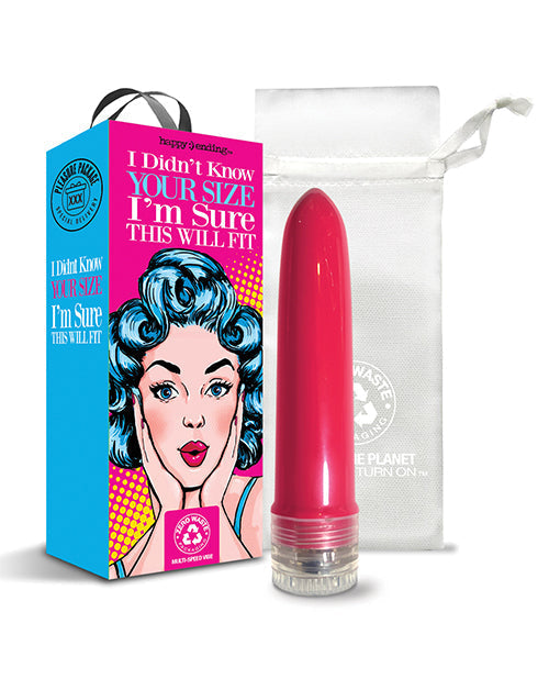 Pleasure Package I Didn't Know Your Size 4" Multi Speed Vibrator  - Red