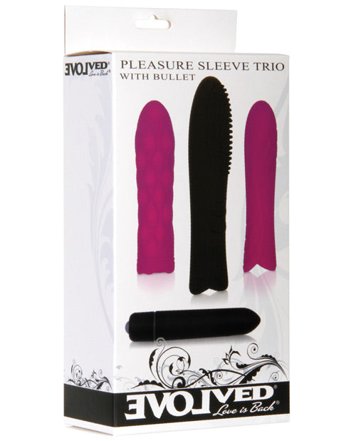 Pleasure Sleeve Trio With Black Bullet Vibrator