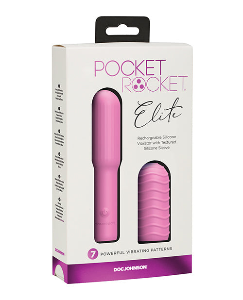 Pocket Rocket Elite Rechargeable With removable Sleeve Pink