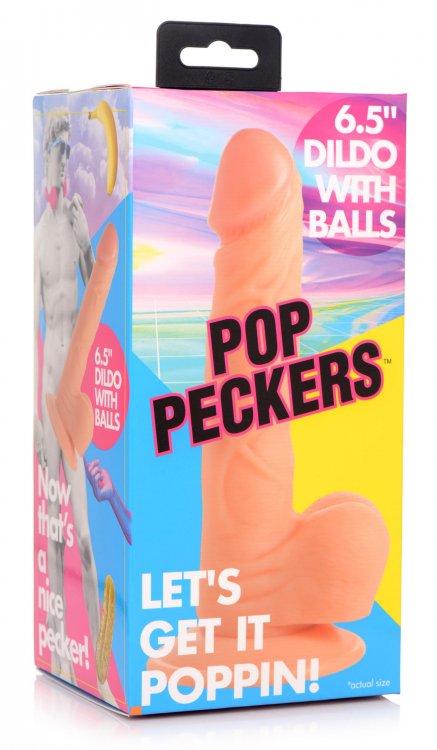 Pop 6.5in Dildo W/ Balls