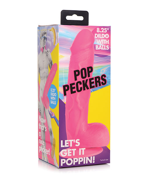 Pop Peckers 8.25" Dildo W/balls Pink