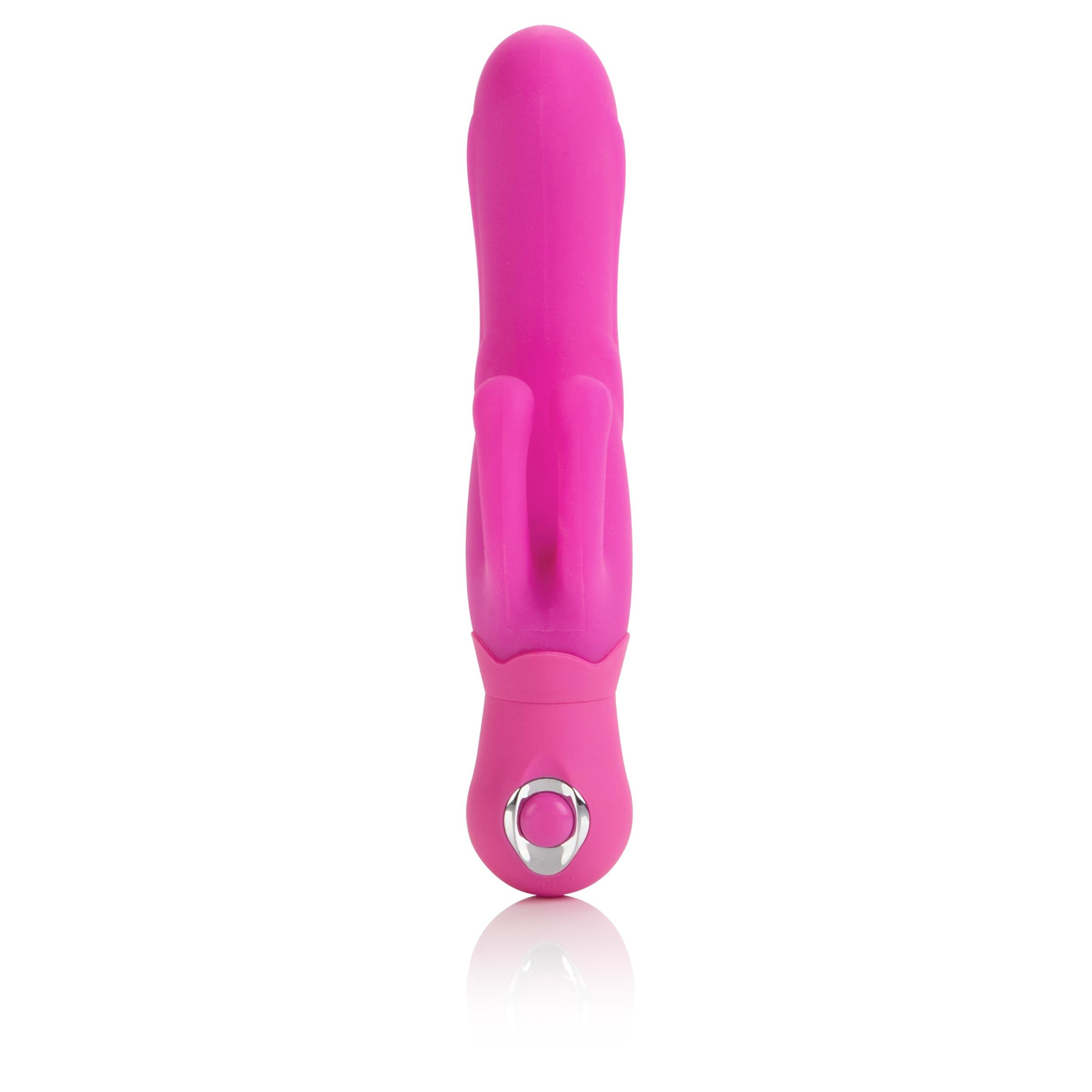 Posh Silicone Double Dancer Rabbit Vibrator - Pink Pink