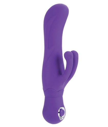 Posh Silicone Double Dancer Rabbit Vibrator - Purple Purple