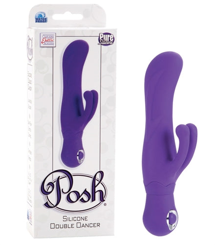 Posh Silicone Double Dancer Rabbit Vibrator - Purple Purple