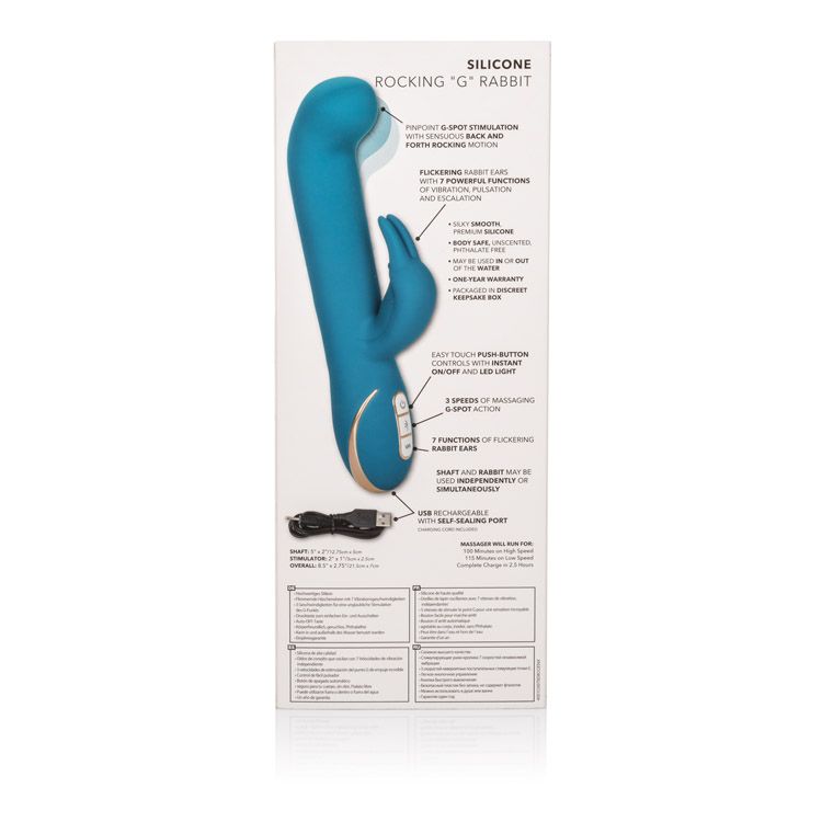 Premium Jack Rabbit Vibrator Silicone Rocking G Rabbit Vibrator