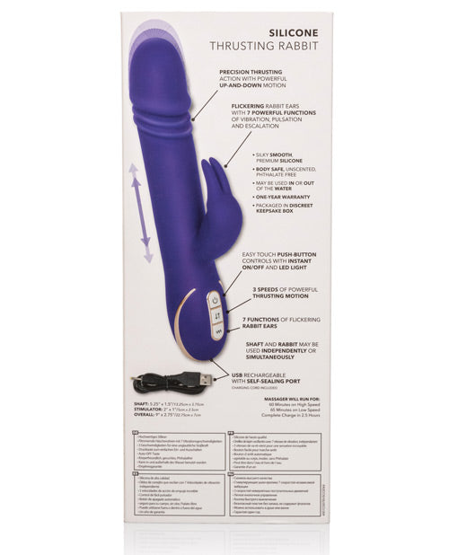 Premium Jack Rabbit Vibrator Silicone Thrusting Rabbit Vibrator