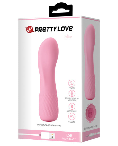 Pretty Love Alice Mini Vibrator 12 Function - Flesh Pink