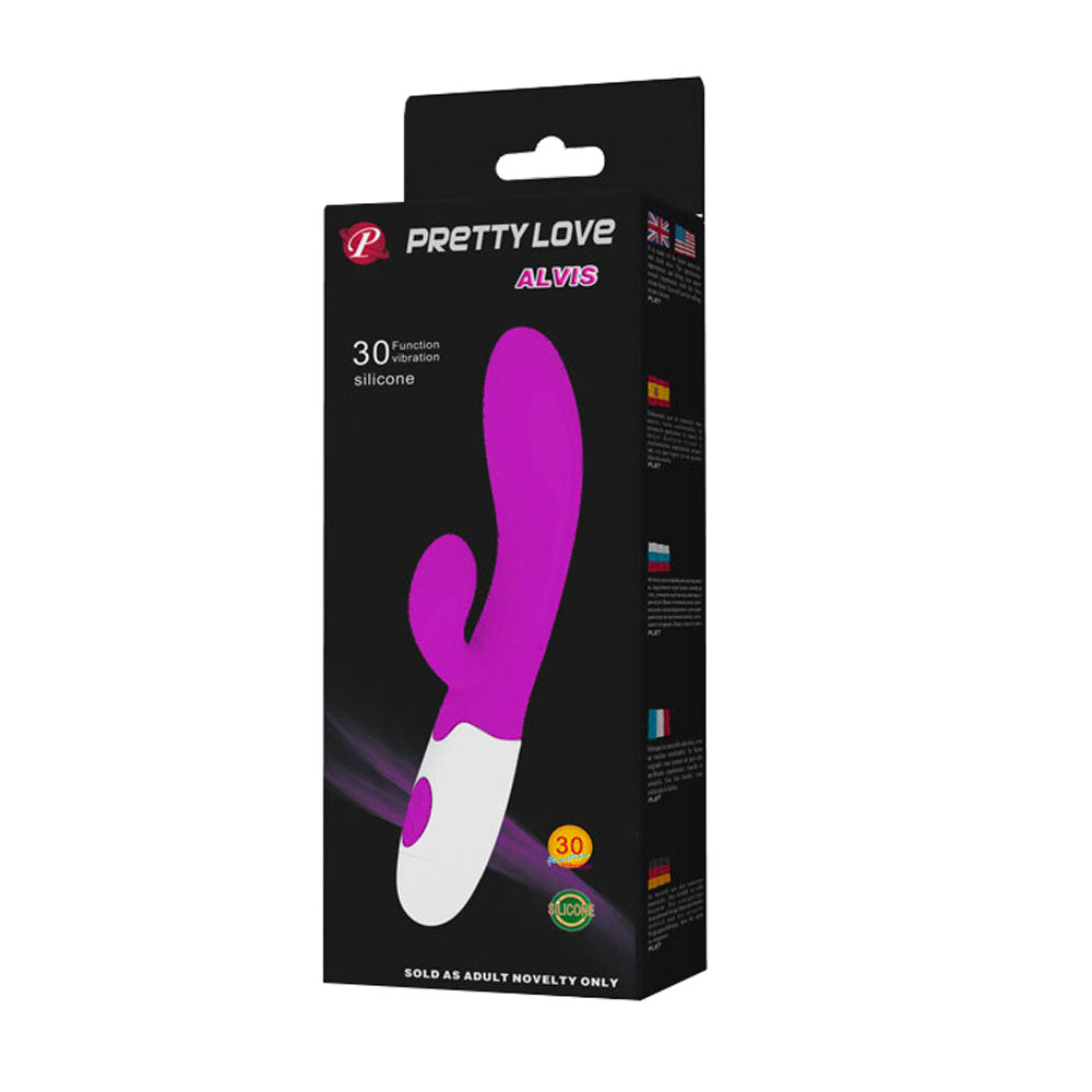 Pretty Love Alvis 30 Function Rabbit Vibrator - Purple