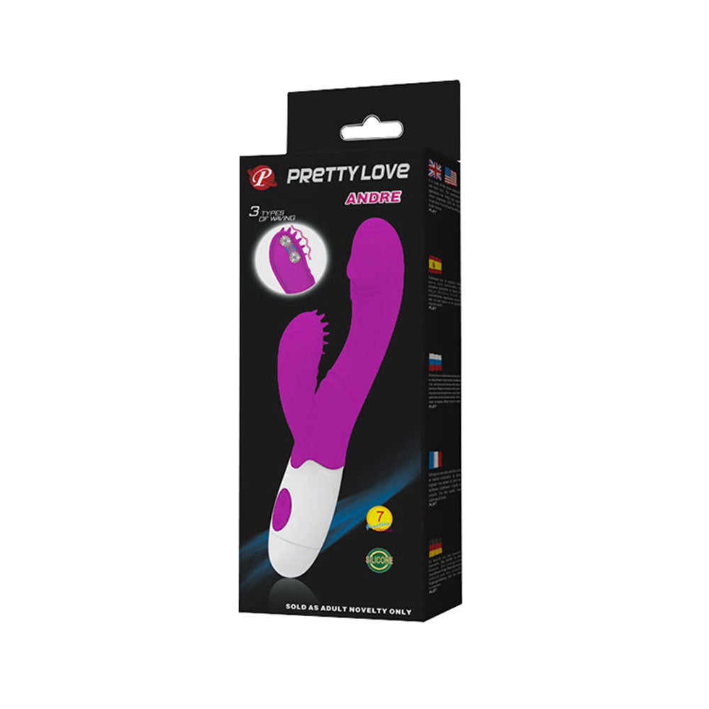 Pretty Love Andre - 7 Function Rabbit Vibrator - Purple