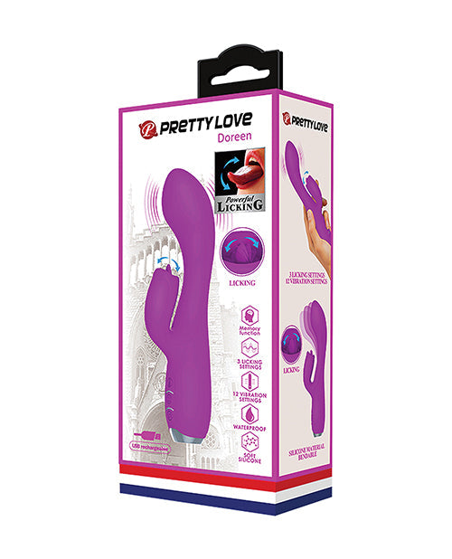 Pretty Love Gloria Licking Rabbit Vibrator Fuchsia