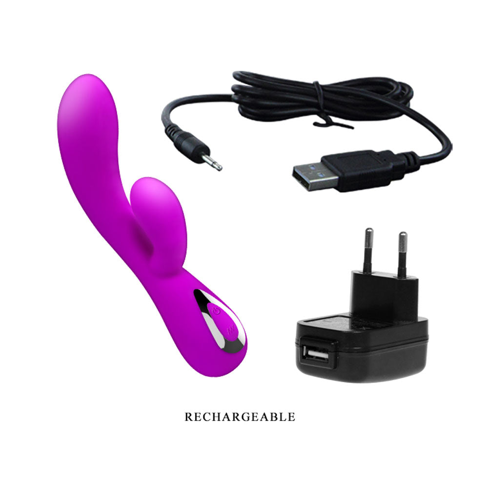 Pretty Love Honey Bluetooth Smartphone-Control and Rechargeable Rabbit Vibrator